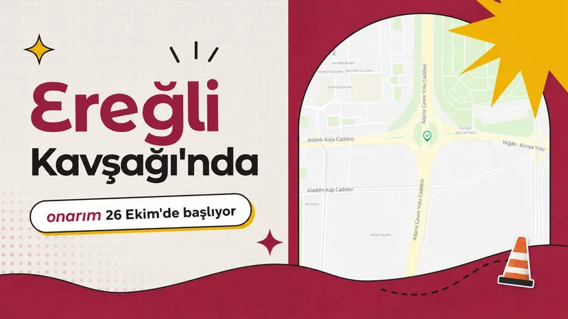 Ereğli Kavşağı’nda üstyapı onarımı 26 Ekim’de başlıyor haberi için üretilen kapak görseli