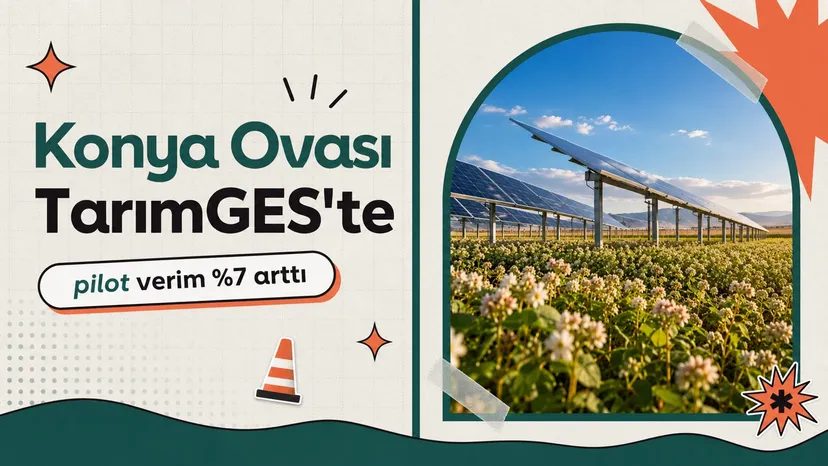 TarımGES pilotunda ilk sonuçlar: Konya Ovası’nda karabuğday verimi %7 yükseldi, su kullanımı %20 azaldı haberi için üretilen kapak görseli