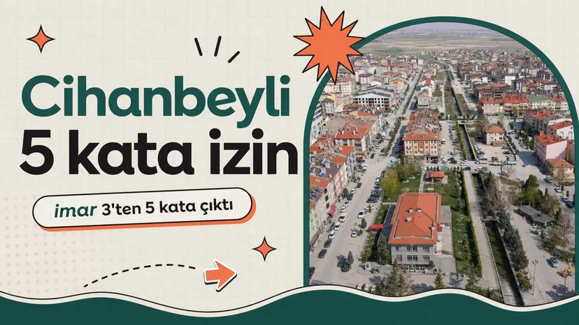 Cihanbeyli’de riskli sahada 3’ten 5 kata imar izni haberi için üretilen kapak görseli