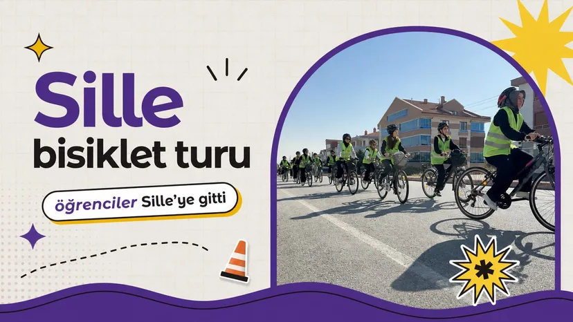 Konya’da öğrenciler Sille’ye pedalladı: Bisiklet Dostu Okul sahada haberi için üretilen kapak görseli