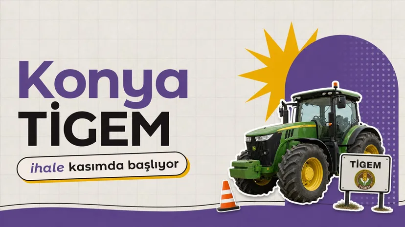 Konya Altınova ve Boztepe tarım işletmelerinde birikmiş 14 500 ton buğday‑arpa ve 1 720 ton narencinin açık artırma öncesi görüntüsü
