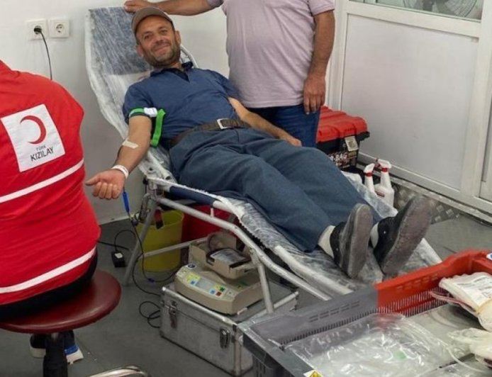 Karapınar'da kan bağışı kampanyasına yoğun ilgi