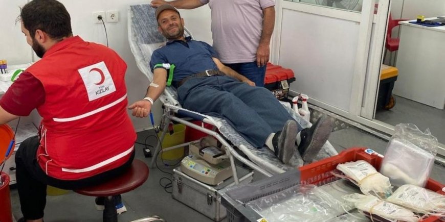 Karapınar'da kan bağışı kampanyasına yoğun ilgi