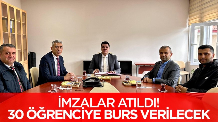 Konya'daki o ilçede imzalar atıldı: 30 öğrenciye burs verilecek!